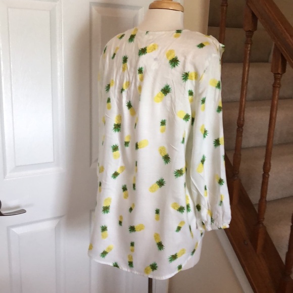 Truly 4 you pineapple ruffle button down top - Picture 4 of 7